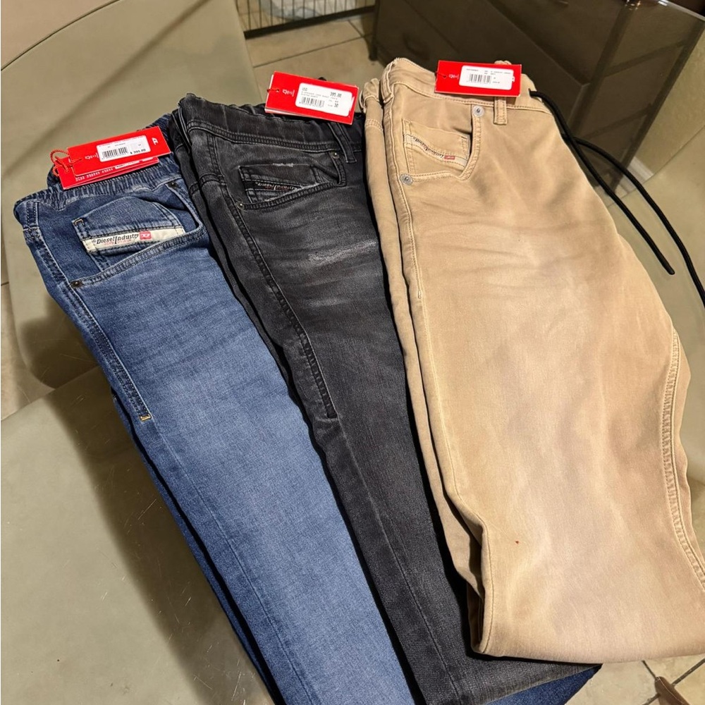 Diesel Indigo Denim joggers 
Brand new